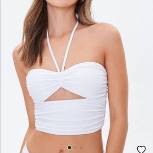 NEW W/ TAGS Cutout Halter Bikini Top